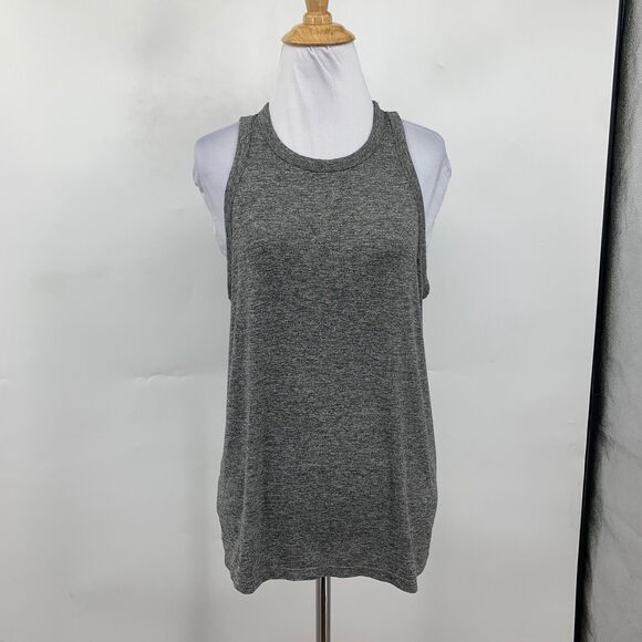 Fabletics Tank Top Women S Small Heather Grey Cutout Twist Back Sleeveless Shirt - Picture 2 of 12
